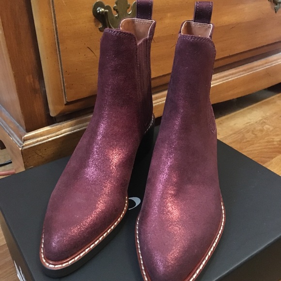 Coach Bowery Bootie Gsuade in Bordeaux - Picture 3 of 6